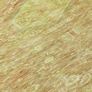 Piper Looms Chantille Medallion ACN1225 Terracotta Machine Washable Area Rug Swatch Image