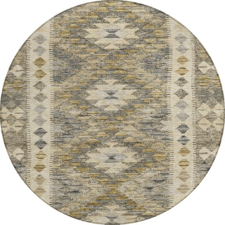 Piper Looms Chantille Global ACN1226 Beige Machine Washable Area Rug Round Main Image