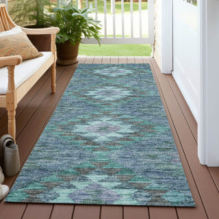 Piper Looms Chantille Global ACN1226 Blue Machine Washable Area Rug Runner Outdoor Lifestyle Image Feature