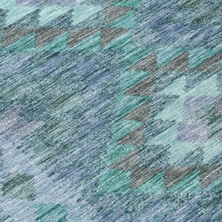 Piper Looms Chantille Global ACN1226 Blue Machine Washable Area Rug Swatch Image