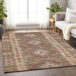 Piper Looms Chantille Global ACN1226 Brown Machine Washable Area Rug Lifestyle Image Feature