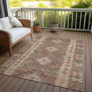 Piper Looms Chantille Global ACN1226 Brown Machine Washable Area Rug Outdoor Lifestyle Image Feature