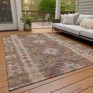Piper Looms Chantille Global ACN1226 Brown Machine Washable Area Rug Outdoor Lifestyle Image Feature