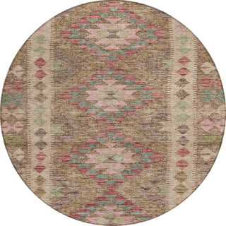 Piper Looms Chantille Global ACN1226 Brown Machine Washable Area Rug Round Main Image