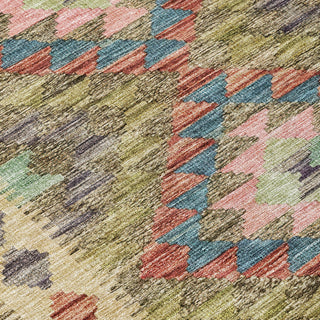Piper Looms Chantille Global ACN1226 Green Machine Washable Area Rug Swatch Image