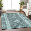 Piper Looms Chantille Global ACN1226 Teal Machine Washable Area Rug Lifestyle Image Feature