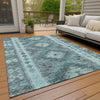 Piper Looms Chantille Global ACN1226 Teal Machine Washable Area Rug Outdoor Lifestyle Image Feature
