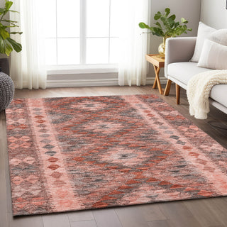 Piper Looms Chantille Global ACN1226 Terracotta Machine Washable Area Rug Lifestyle Image Feature