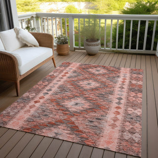 Piper Looms Chantille Global ACN1226 Terracotta Machine Washable Area Rug Outdoor Lifestyle Image Feature
