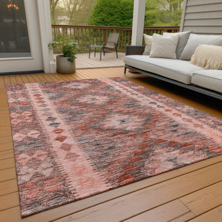 Piper Looms Chantille Global ACN1226 Terracotta Machine Washable Area Rug Outdoor Lifestyle Image Feature