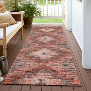 Piper Looms Chantille Global ACN1226 Terracotta Machine Washable Area Rug Runner Outdoor Lifestyle Image Feature