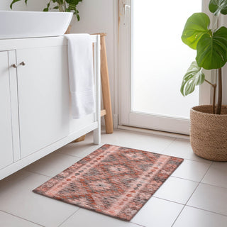 Piper Looms Chantille Global ACN1226 Terracotta Machine Washable Area Rug Scatter Lifestyle Image Feature