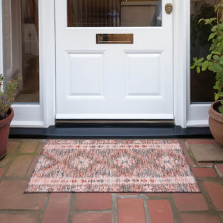 Piper Looms Chantille Global ACN1226 Terracotta Machine Washable Area Rug Scatter Outdoor Lifestyle Image Feature