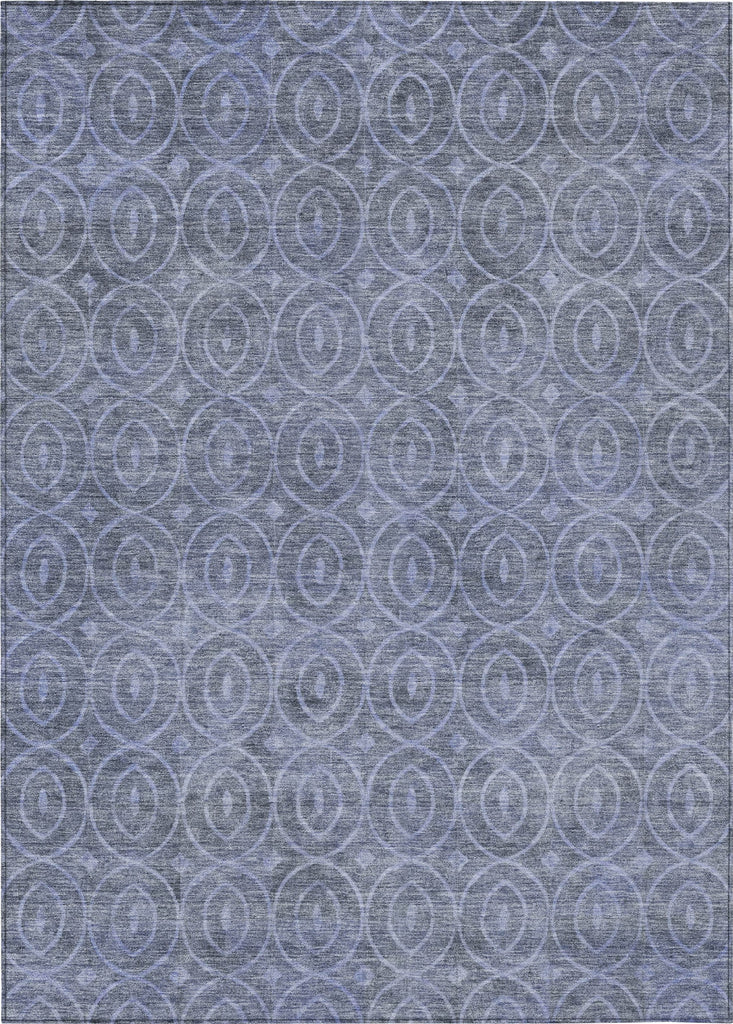 Piper Looms Chantille Geometric ACN1227 Denim Machine Washable Area Rug main image