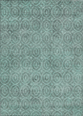 Piper Looms Chantille Geometric ACN1227 Teal Machine Washable Area Rug main image