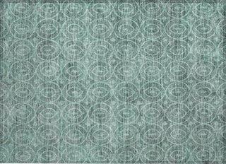 Piper Looms Chantille Geometric ACN1227 Teal Machine Washable Area Rug Scatter Main Image