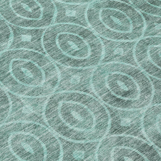 Piper Looms Chantille Geometric ACN1227 Teal Machine Washable Area Rug Swatch Image
