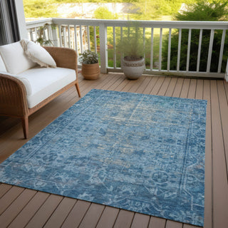 Piper Looms Chantille Global ACN1228 Blue Machine Washable Area Rug Outdoor Lifestyle Image Feature