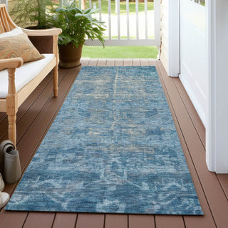 Piper Looms Chantille Global ACN1228 Blue Machine Washable Area Rug Runner Outdoor Lifestyle Image Feature