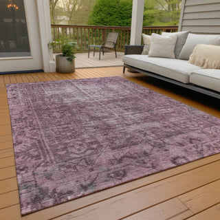 Piper Looms Chantille Global ACN1228 Merlot Machine Washable Area Rug Outdoor Lifestyle Image Feature