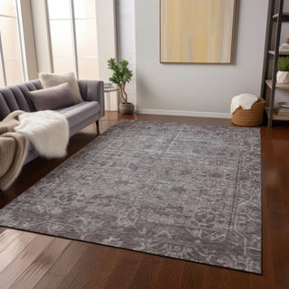 Piper Looms Chantille Global ACN1228 Mocha Machine Washable Area Rug Lifestyle Image Feature