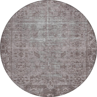 Piper Looms Chantille Global ACN1228 Mocha Machine Washable Area Rug Round Main Image