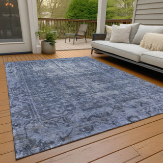 Piper Looms Chantille Global ACN1228 Navy Machine Washable Area Rug Outdoor Lifestyle Image Feature