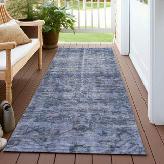 Piper Looms Chantille Global ACN1228 Navy Machine Washable Area Rug Runner Outdoor Lifestyle Image Feature