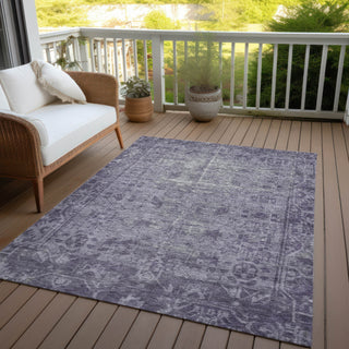 Piper Looms Chantille Global ACN1228 Purple Machine Washable Area Rug Outdoor Lifestyle Image Feature