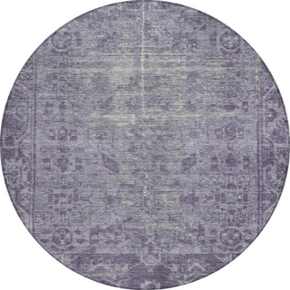 Piper Looms Chantille Global ACN1228 Purple Machine Washable Area Rug Round Main Image