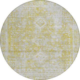 Piper Looms Chantille Global ACN1229 Gold Machine Washable Area Rug Round Main Image
