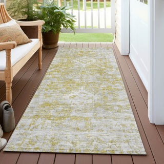 Piper Looms Chantille Global ACN1229 Gold Machine Washable Area Rug Runner Outdoor Lifestyle Image Feature
