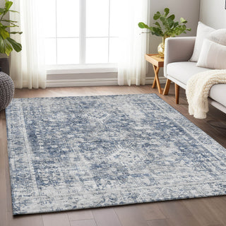 Piper Looms Chantille Global ACN1229 Navy Machine Washable Area Rug Lifestyle Image Feature
