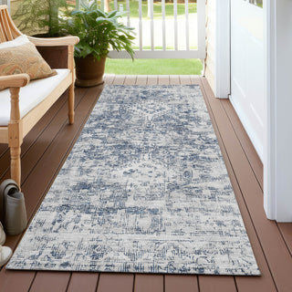 Piper Looms Chantille Global ACN1229 Navy Machine Washable Area Rug Runner Outdoor Lifestyle Image Feature