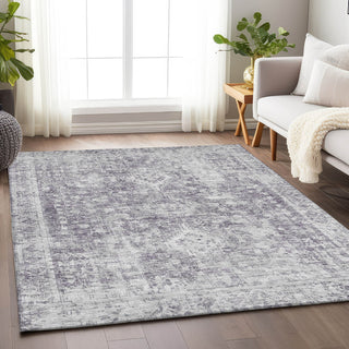 Piper Looms Chantille Global ACN1229 Plum Machine Washable Area Rug Lifestyle Image Feature