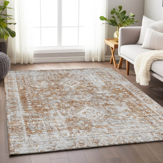Piper Looms Chantille Global ACN1229 Terracotta Machine Washable Area Rug Lifestyle Image Feature