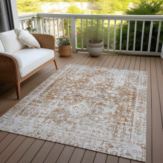 Piper Looms Chantille Global ACN1229 Terracotta Machine Washable Area Rug Outdoor Lifestyle Image Feature