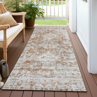 Piper Looms Chantille Global ACN1229 Terracotta Machine Washable Area Rug Runner Outdoor Lifestyle Image Feature