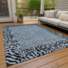Piper Looms Chantille Animal Skin ACN1230 Blue Machine Washable Area Rug Outdoor Lifestyle Image Feature