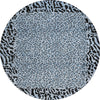 Piper Looms Chantille Animal Skin ACN1230 Blue Machine Washable Area Rug Round Main Image