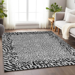 Piper Looms Chantille Animal Skin ACN1230 Gray Machine Washable Area Rug Lifestyle Image Feature