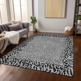 Piper Looms Chantille Animal Skin ACN1230 Gray Machine Washable Area Rug Lifestyle Image Feature