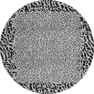 Piper Looms Chantille Animal Skin ACN1230 Gray Machine Washable Area Rug Round Main Image