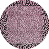 Piper Looms Chantille Animal Skin ACN1230 Pink Machine Washable Area Rug Round Main Image