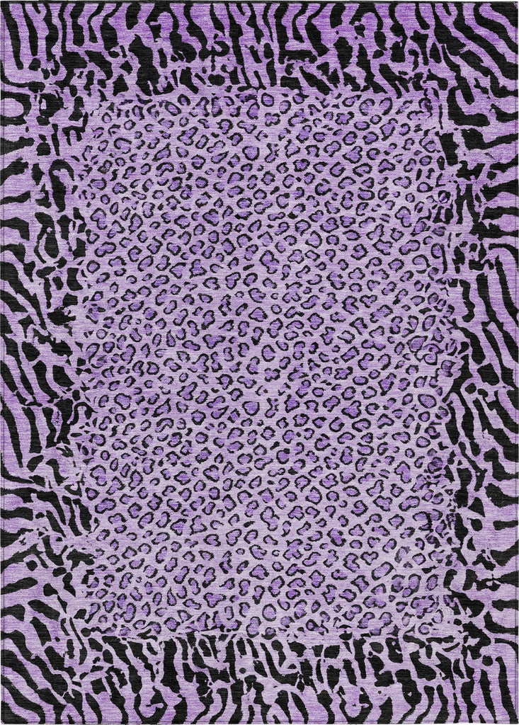 Piper Looms Chantille Animal Skin ACN1230 Purple Machine Washable Area Rug main image