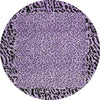 Piper Looms Chantille Animal Skin ACN1230 Purple Machine Washable Area Rug Round Main Image
