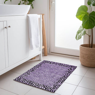 Piper Looms Chantille Animal Skin ACN1230 Purple Machine Washable Area Rug Scatter Lifestyle Image Feature