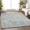 Piper Looms Chantille Damask ACN1231 Denim Machine Washable Area Rug Lifestyle Image Feature