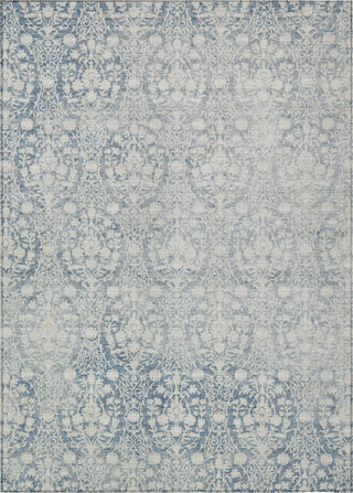 Piper Looms Chantille Damask ACN1231 Denim Machine Washable Area Rug main image