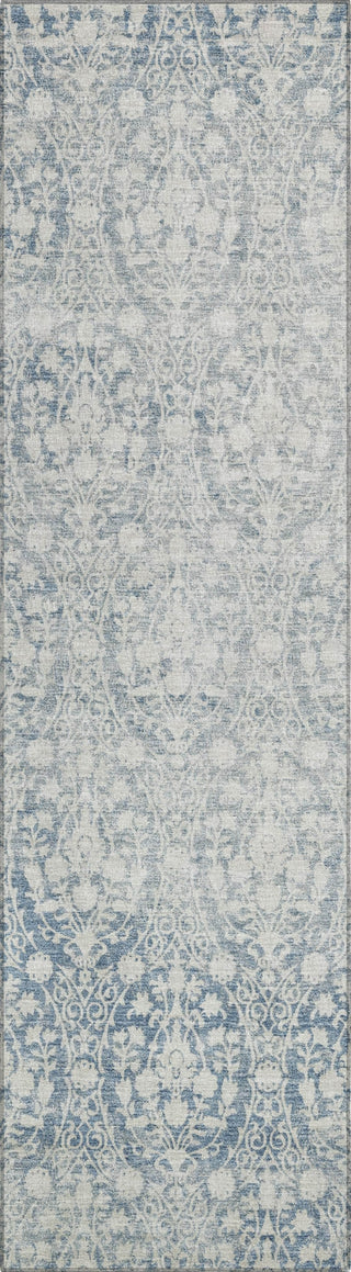 Piper Looms Chantille Damask ACN1231 Denim Machine Washable Area Rug Runner Main Image